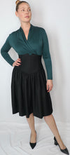 Pleated Calf-Length Skirt