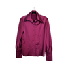 Silky Button-Down Magenta Blouse