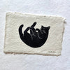 Mini Cat Block Print