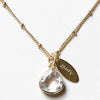 April Herkimer Diamond Birthstone Necklace