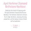 April Herkimer Diamond Birthstone Necklace