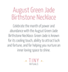 August Green Jade Birthstone Necklace