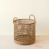 Open Weave Baskets with Handle, set of 3 - Storage Baskets